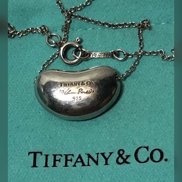 Tiffany by Peretti 925 Large Bean 16” Necklace - Picture 3 of 10